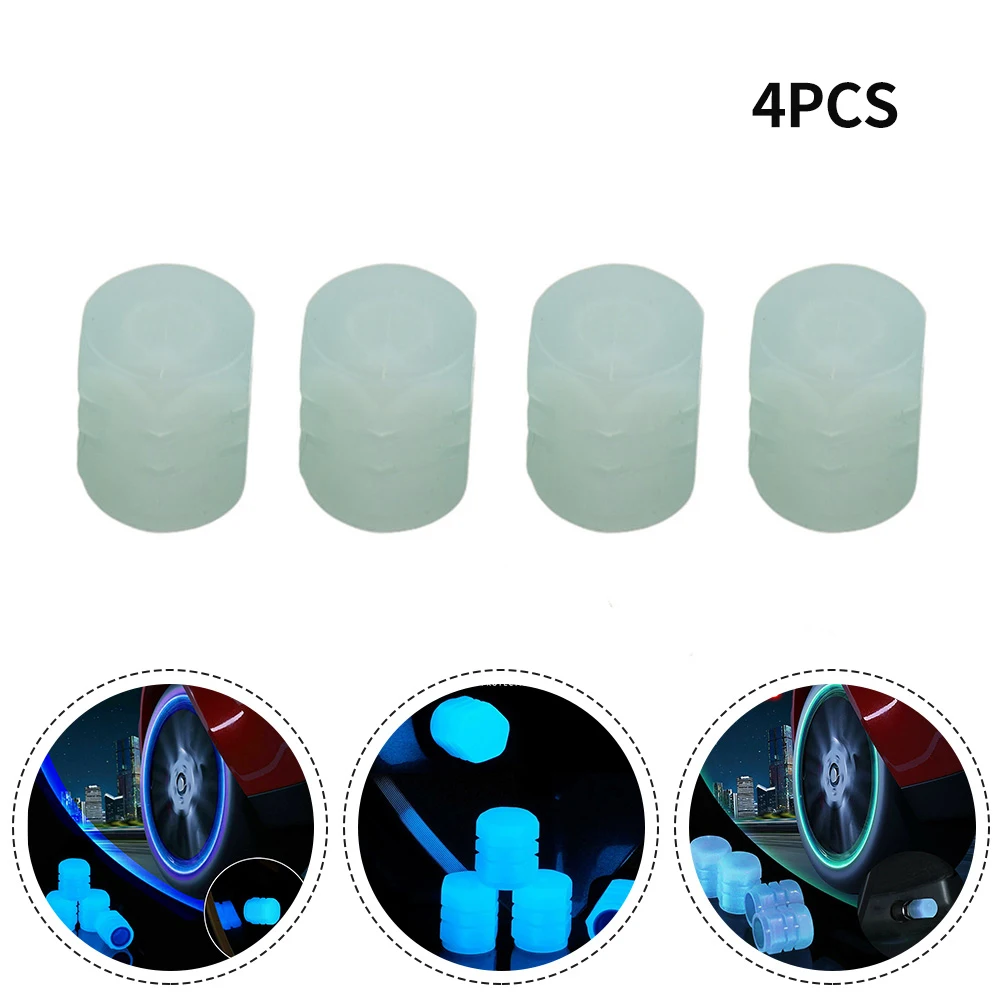 

4pcs / 8pcs / 16pcs Luminous Car Tire Valve Auto Fluorescent Tyre Valves Tubeless Tire Valve Core Cover Blue Universal New