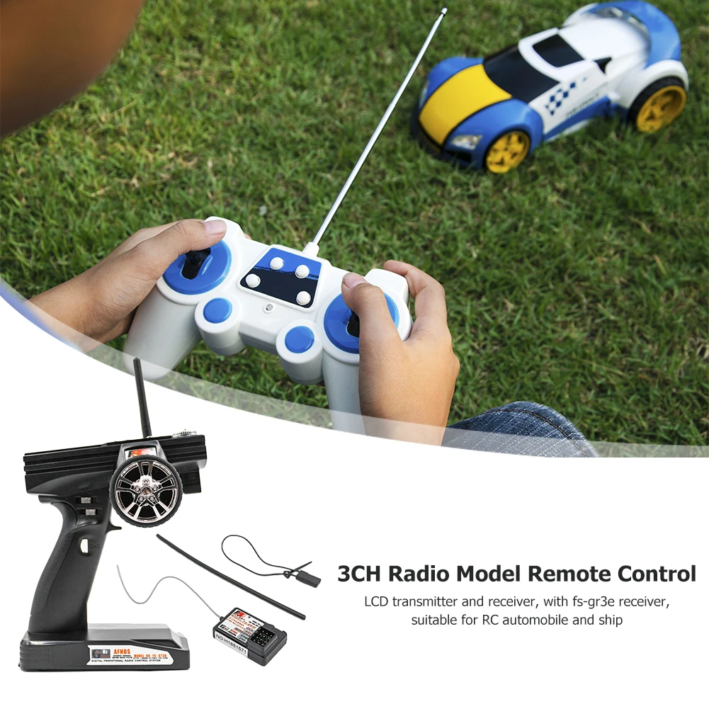 

2.4GHz 3CH Digital Radio Remote Control Transmitter Receiver for RC Car Boat Controller with Receiver Kits for RC Model Car Boat