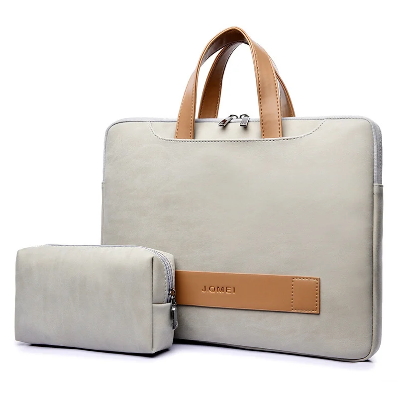 

Handbag Portable Laptop Portafolio Computer Briefcases Messenger Ultrathin Leather Bag Office Women Briefcase Bags Men Notebook