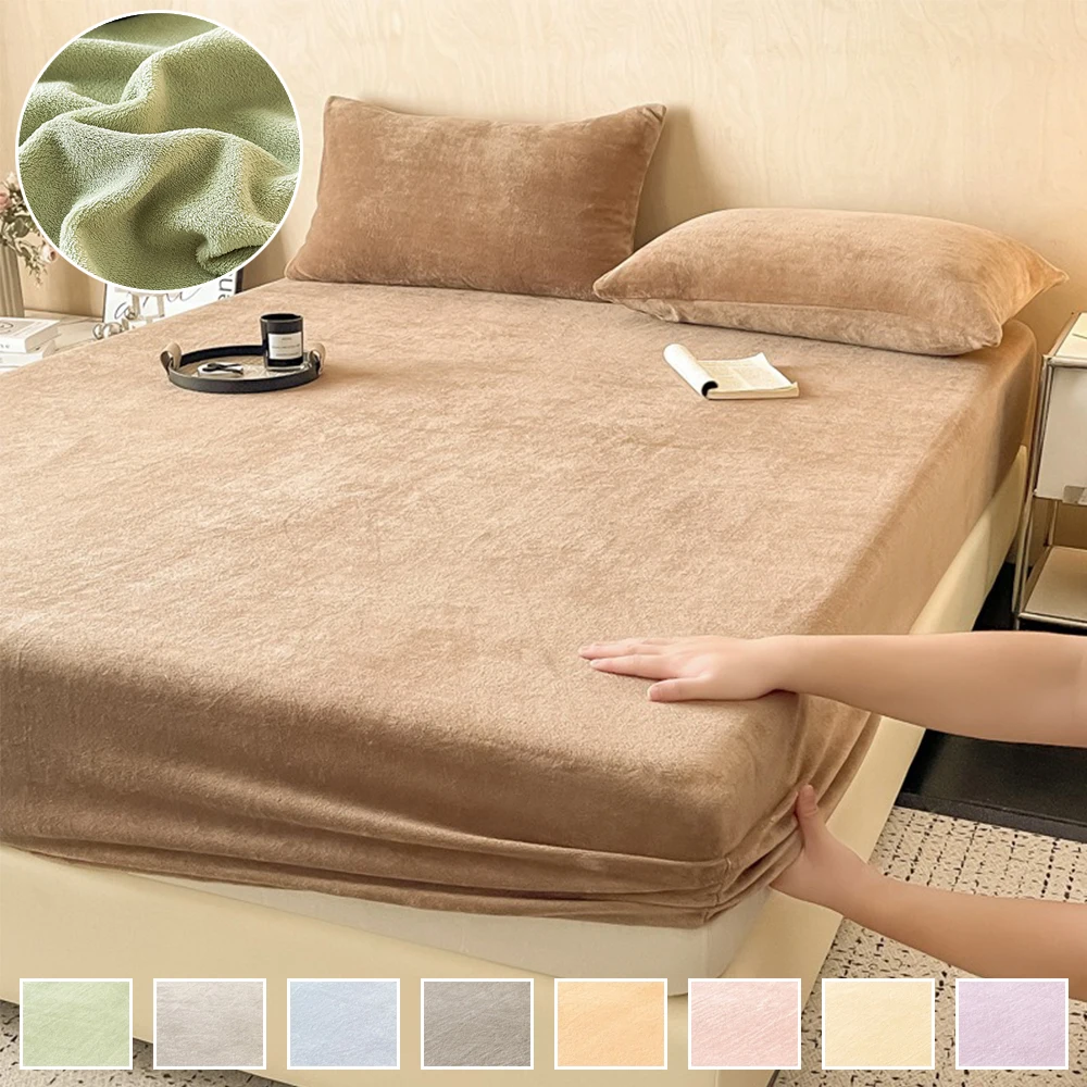 1 шт. теплая плюшевая простыня эластичный наматрасник плюшевые тканевые простыни