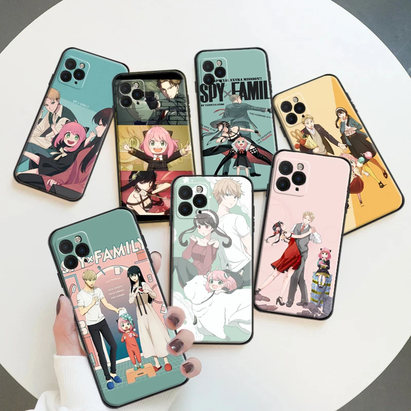 

phone Japanese Anime Spy×Family case For pixel iPhone 13 12 mini 11 pro xs max X XR 5 6 7 8 plus A Silicone soft shell