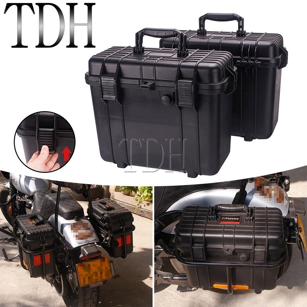 

Pannier Travel Luggage Saddle Bag Storage Box Case For Harley Dyna Low Rider Softail Slim Standard Breakout Sportster 883 1200