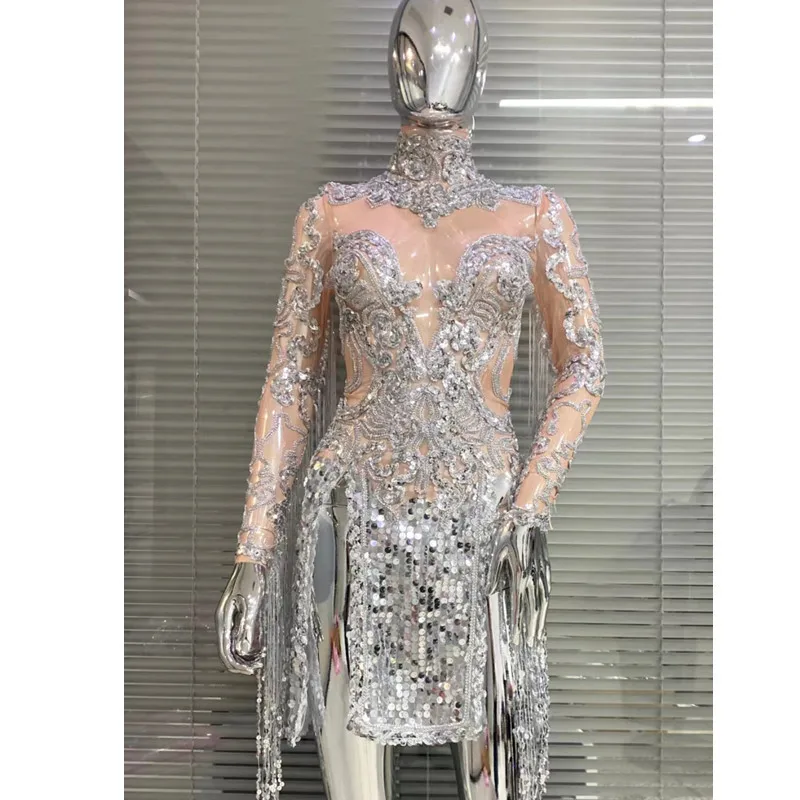 

Женский трико со стразами, эротичный трико для сцены певицы