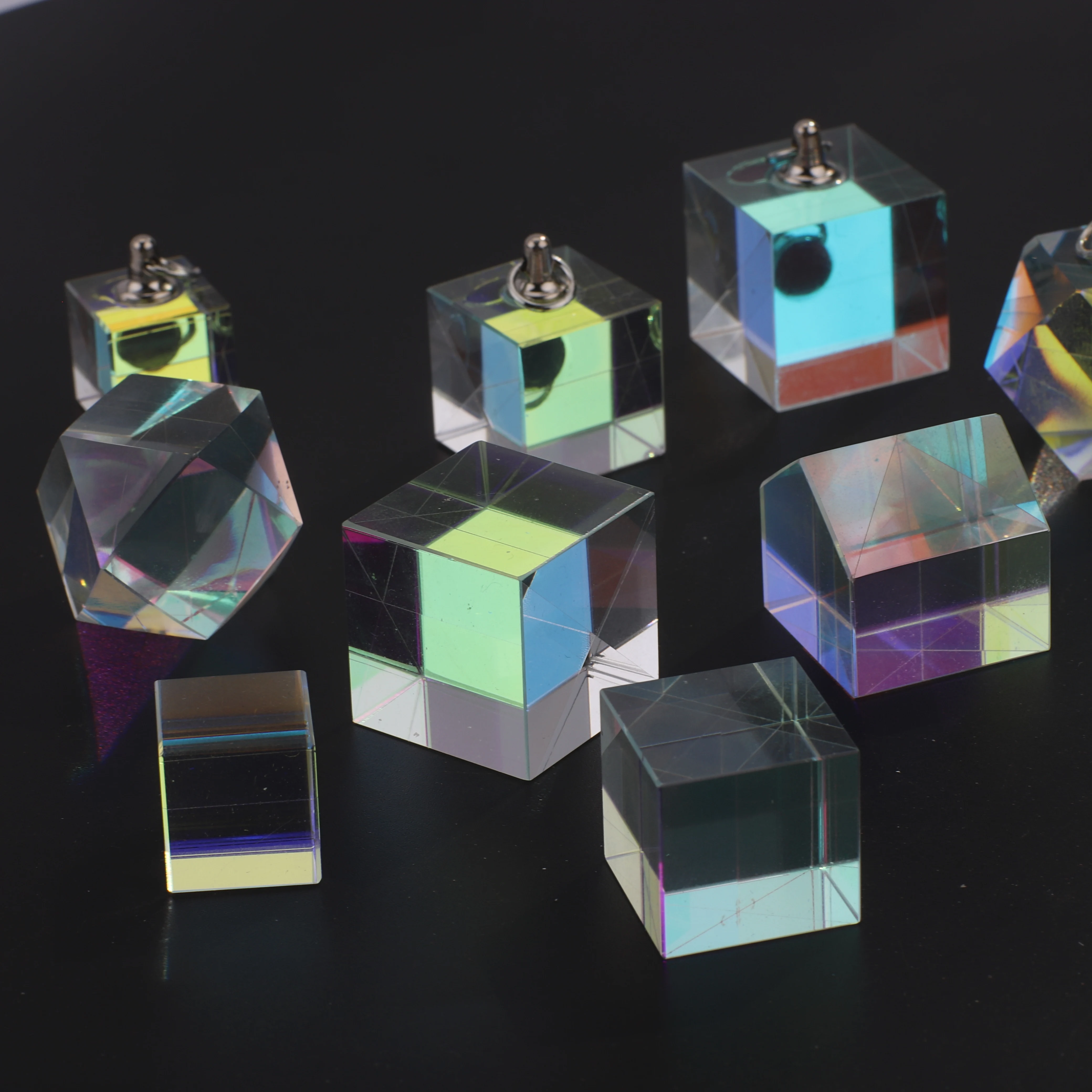 Оптическое стекло X-cube Дихроический куб-призма RGB Лазерное граненое Кристалл
