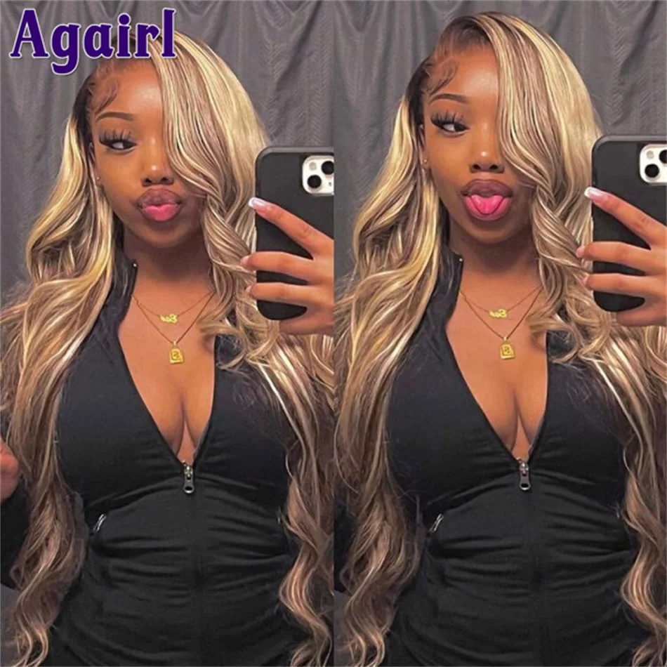 

Парик Agairl из натуральных волос, 13x6 дюймов