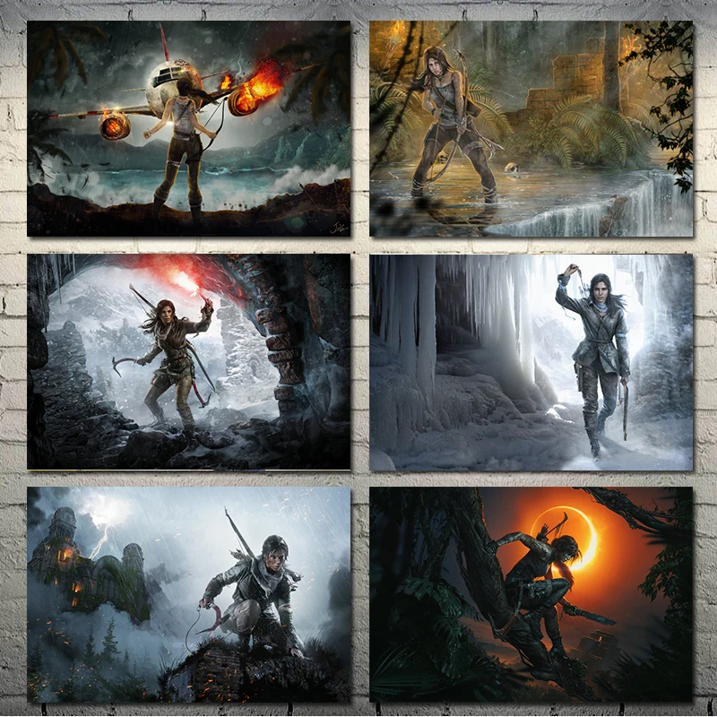 

Tomb Raider Lara Croft Game Print Art Canvas Poster For Living Room Decor Home Wall Picture