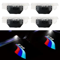 2 pieces led welcome light auto hd projector lamp warning light for bmw 5 series logo e39 models car door light laser light