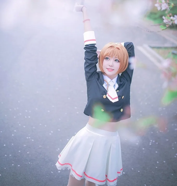 Костюм для косплея аниме Cardcaptor Sakura прозрачная карточка Kinomoto Tomoyo Daidoji школьная