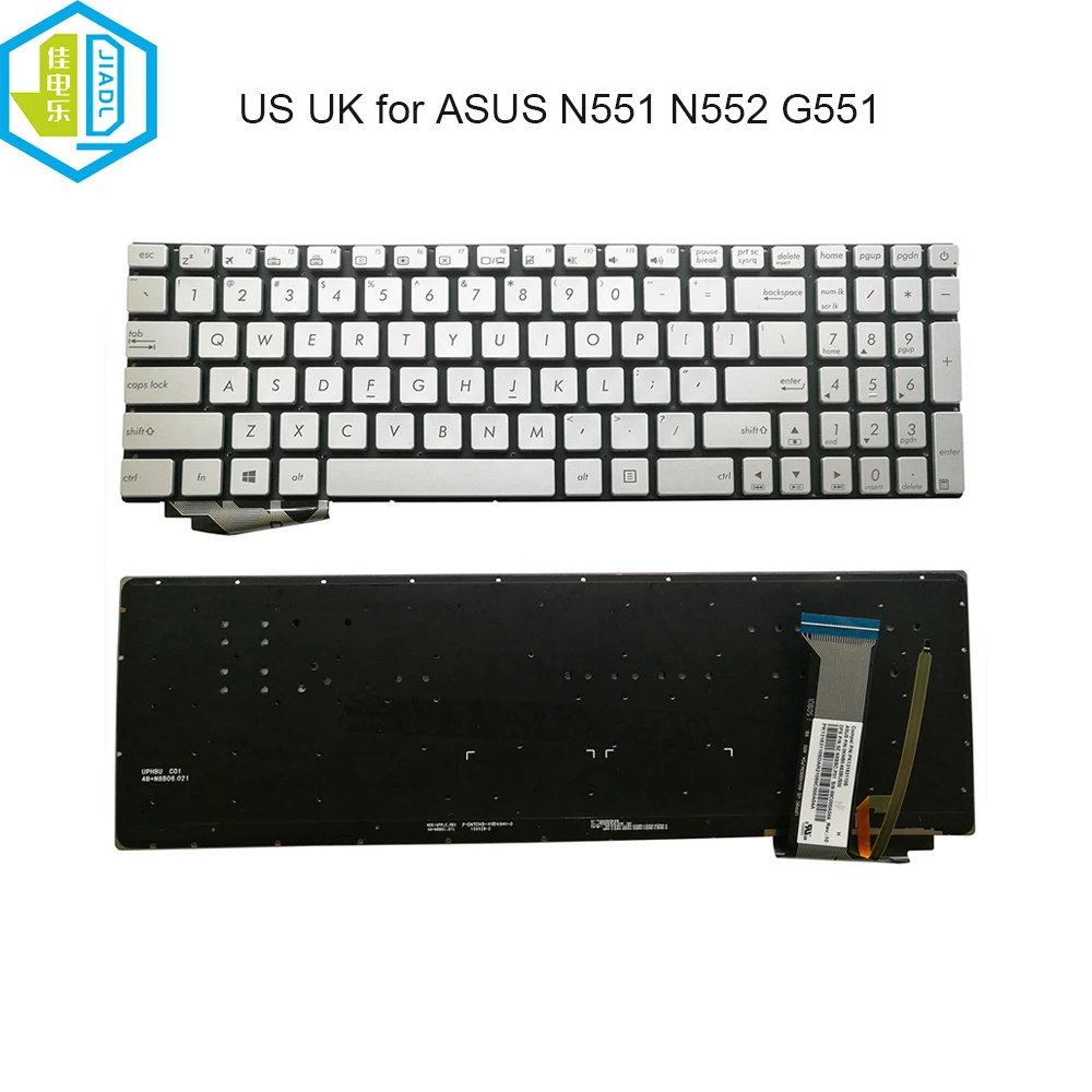 Клавиатура с подсветкой для ноутбука ASUS N551 N551VW G551J G551JK G551JM N552 N552VW N552VX N752V - купить