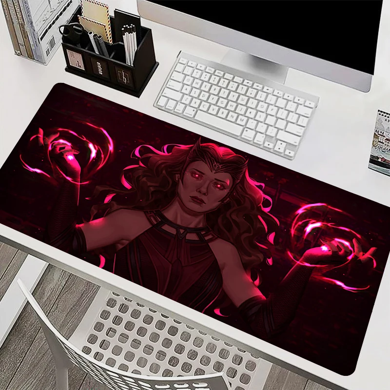Коврик для мыши Scarlet Witch офисный ПК коврик клавиатуры Marvel с аниме игровой в шкаф