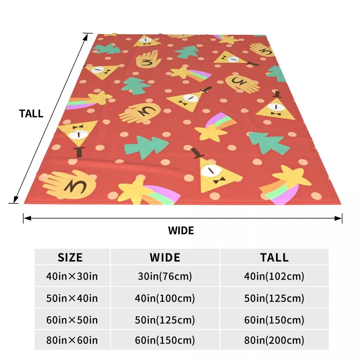 Одеяло Гравити Фолз Билл цитер чехол мультфильм аниме плюшевое покрывало для