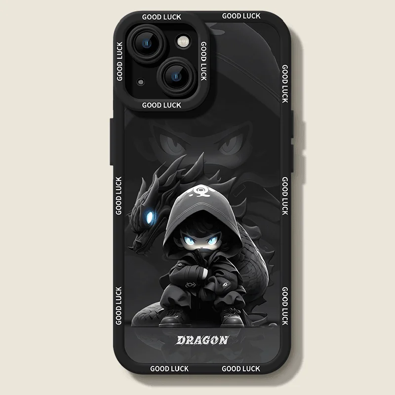 Чехол для телефона Apple iPhone 15 с логотипом Loong Chenlong Junior 14promax Silicone 13/12 в китайском