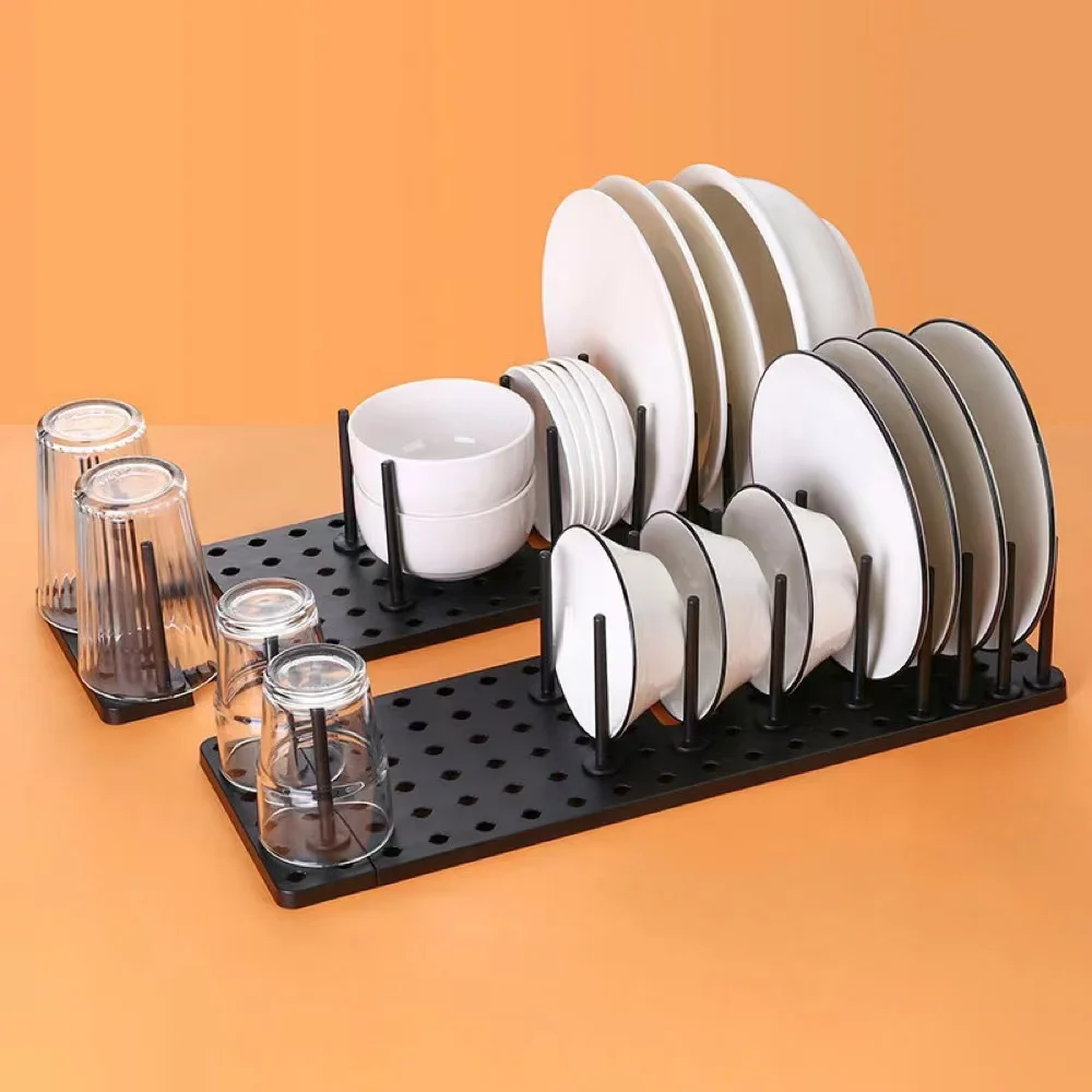 

1Pcs Kitchen Cabinet Tray Storage Artifact Retractable Drain Storage Tray Freely Adjustable Sink Sorting Tray Kitchen Utensils