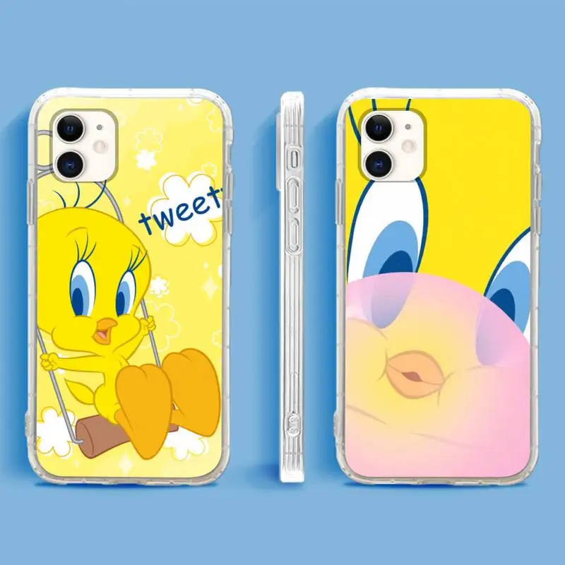 

Hot Cartoon Tweety Bird Piolin Phone Case For Iphone SE 2020 6 6s 7 8 plus X Xr XS 11 12 13 Mini Pro Max Fundas Cover