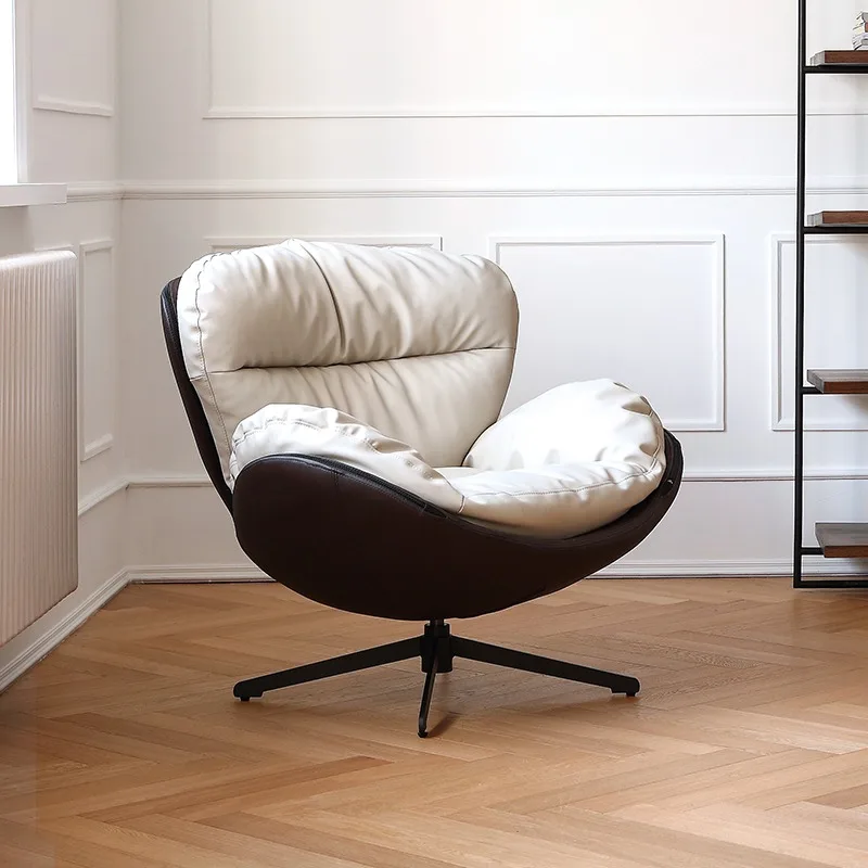 

Nordic Single-Seat Sofa Chair Swivel Chair Living Room Bedroom Iron Light Luxury Home Lazy Backrest Tiger Chair