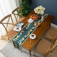 2022 new european jacquard table runner thickened chenille home fabric centerpiece for table decoration towel tea tablecloth