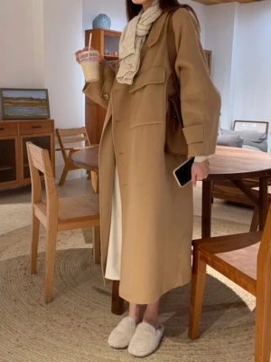 

Женская Мягкая модная ветровка верблюжьего цвета