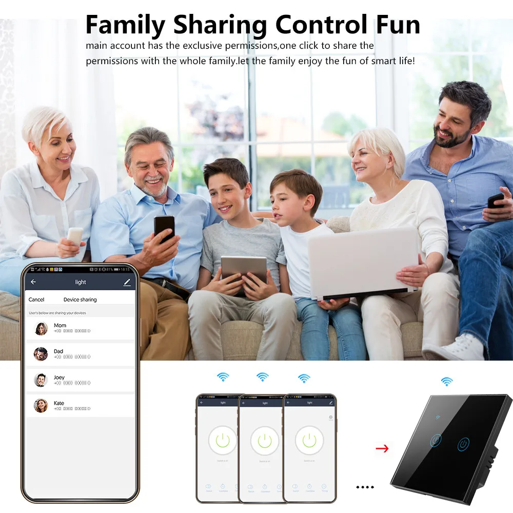 Умный переключатель Homekit EU Wi-Fi сенсорный датчик настенный выключатель умный дом