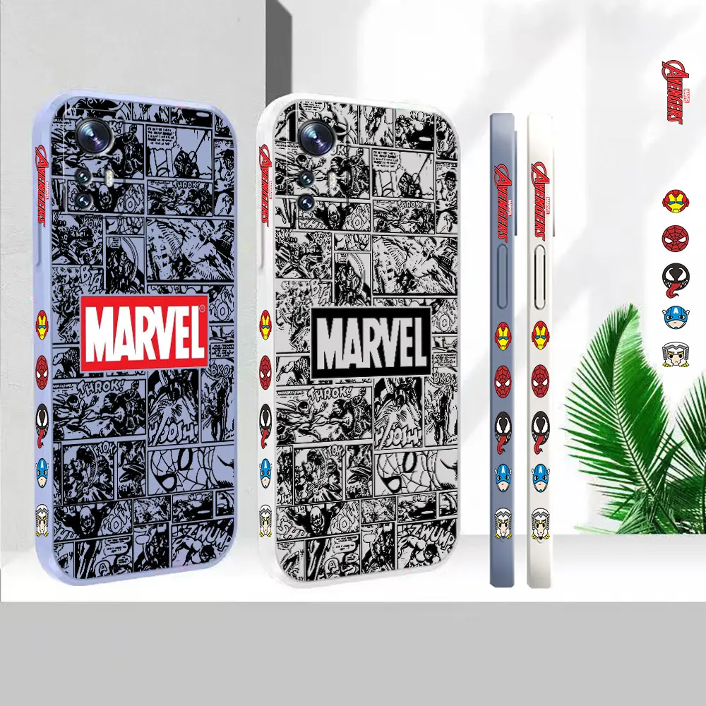 

Comics The Avengers Heros Logo Phone Case For Xiaomi Mi 13 12 12S 12X 11 11T 10 10S 10I 9 9SE 8 8SE Pro Ultra Lite Cover Funda