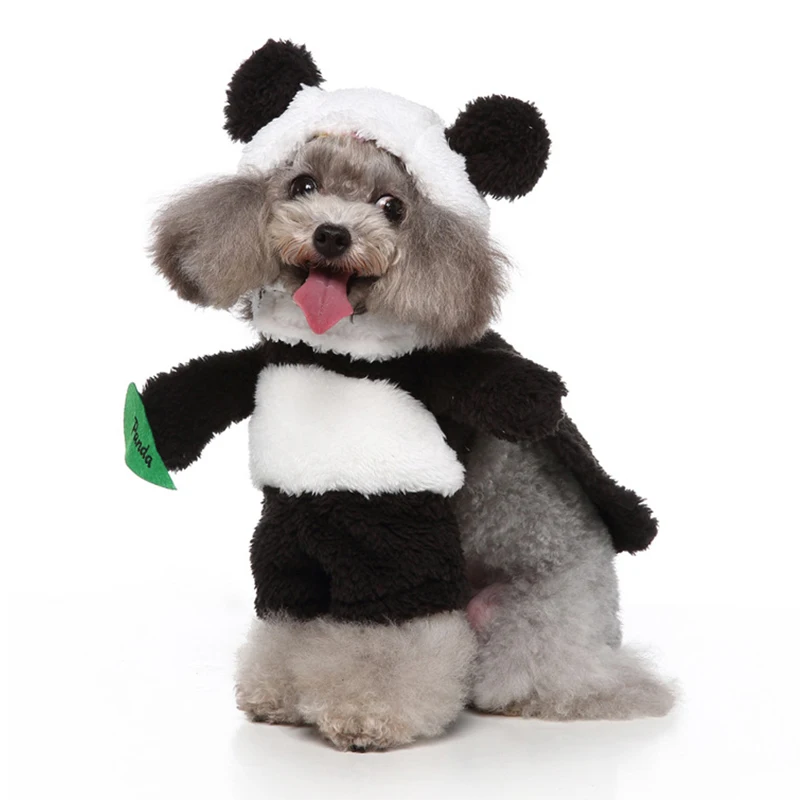 

Cosplay Pet Supplies Panda Stand Up Funny Dog Clothes Upright Panda Dress Up Pet Apparel Hat Clothes Cloak Detachable Set