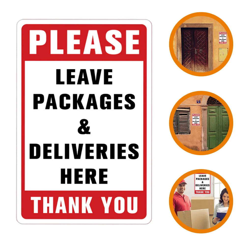 

Please Leave Packages Deliveries Here Sticker Clear Printing Wall Sign Sticker Delivery Here Sign Decal