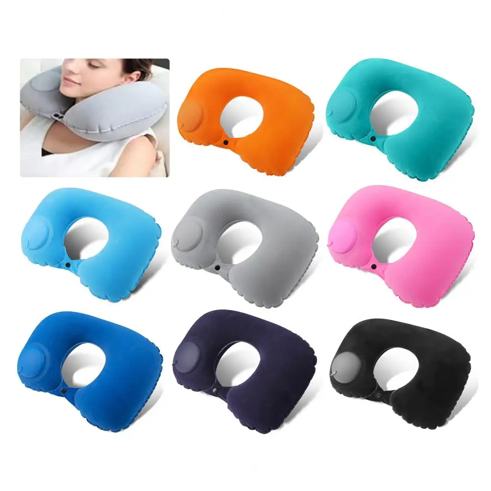 

Inflatable U-shaped Pillow Neck Pillow Waterproof Built-in Pump Fatigue Relief Outdoor Traveling Car Airplane Neck Pillow