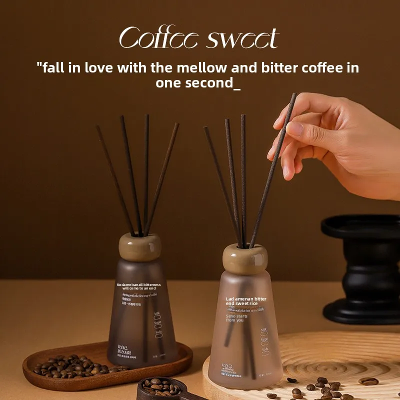 Фото Ароматерапевтический декор Zuohe Mellow Bitter Coffee из ротанга без огня, премиум-класса, для спальни, дома, ванной комнаты, с длительным ароматом. №3