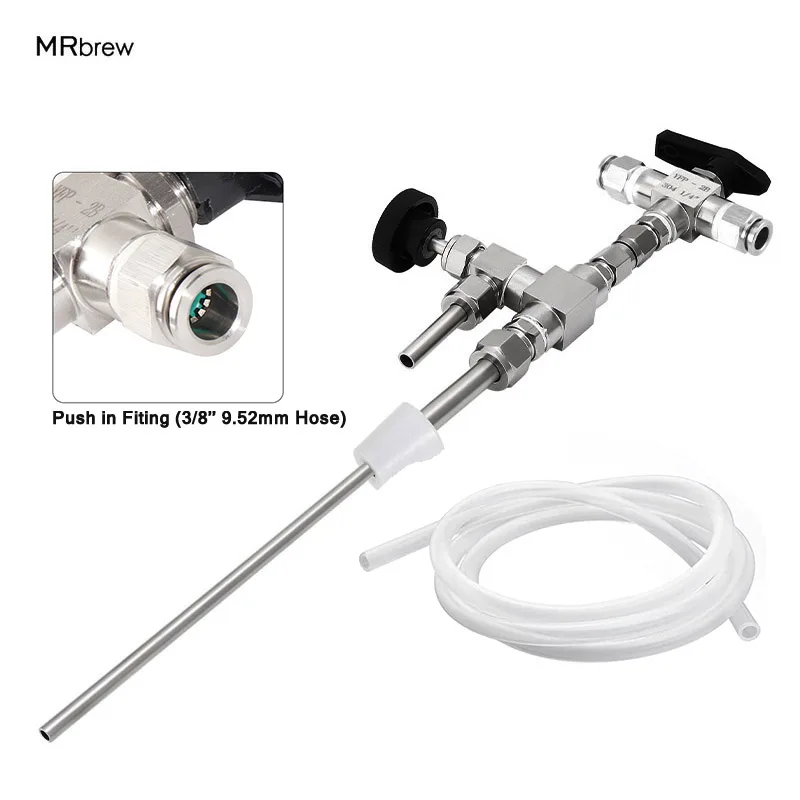 

Быстроразъемный счетчик наполнитель для бутылок, наполнитель для пива, шланг 3 м и нажимные фитинги, инструменты для розлива вина для домашн...