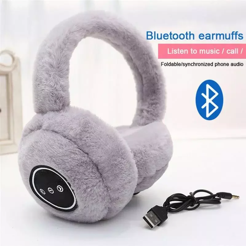 

New Wireless Bluetooth-compatible Headphones With Microphone Music Stereo Earphone Winter Earmuffs Headset For Women Kids Gift