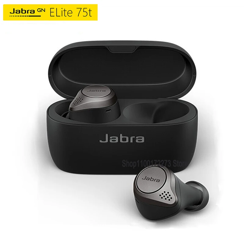 Беспроводные Bluetooth-наушники Jabra Elite 75T водонепроницаемые с шумоподавлением |