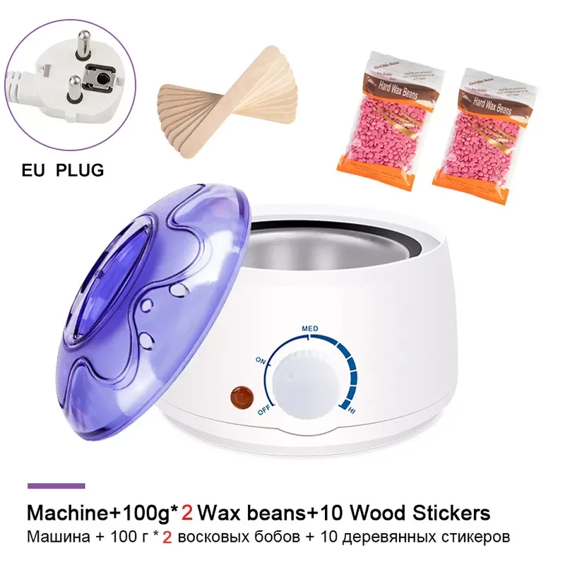 

Electric Hair Removal Wax-melt Machine Heater Cire épilation Wax Bean 10pcs Stickers Hair Removal Set Waxing Kit cera depilatori