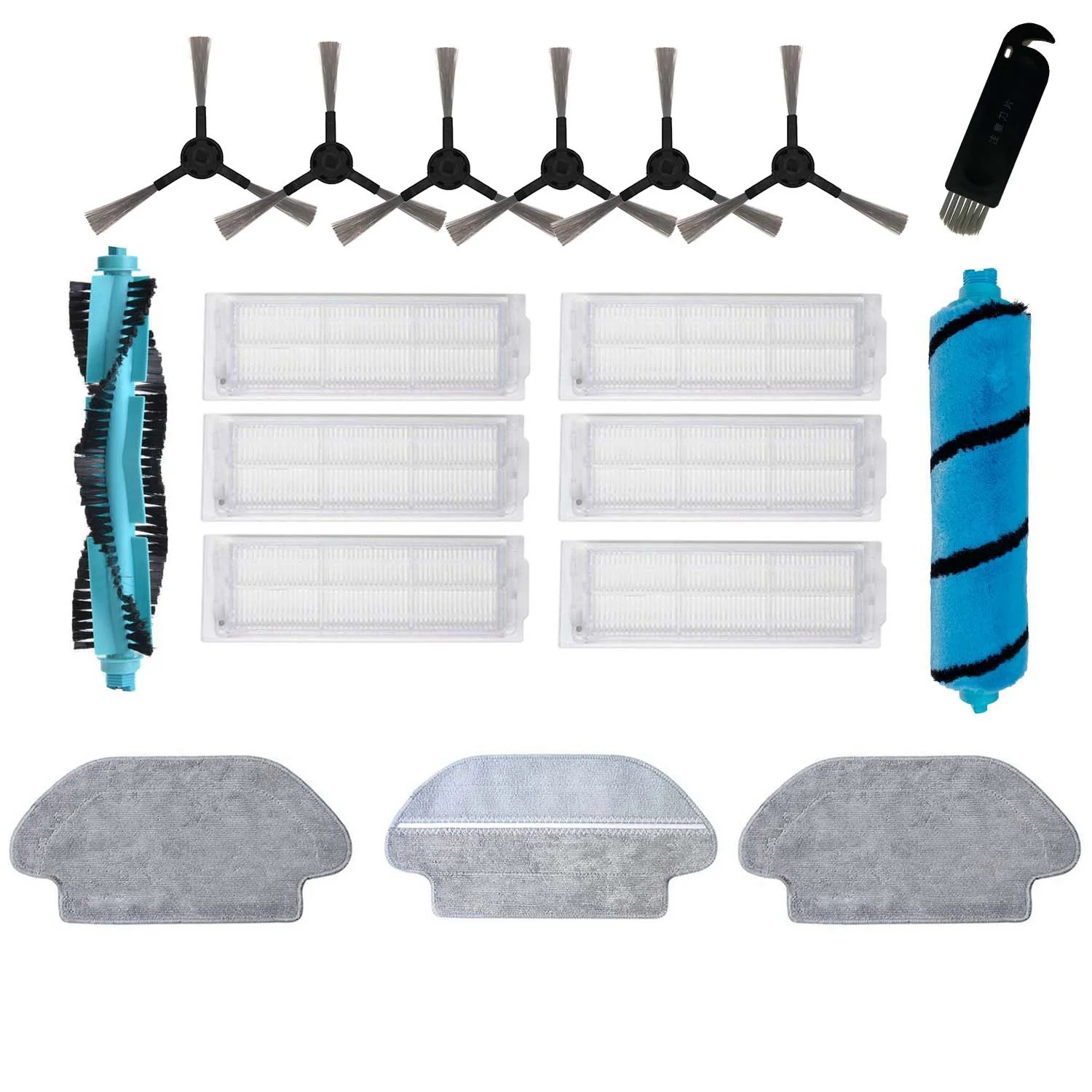 

Запчасти для робота-пылесоса Viomi V2 PRO V3 SE, сменные тряпки, фильтр НЕРА, круглая щетка, аксессуары для телефона, 18 шт.