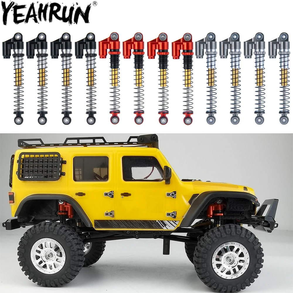 

YEAHRUN Metal Shock Absorber Damper Lengthened 48-27mm for Axial SCX24 90081 AXI0001 002 004 005 006 1/24 RC Crawler Car Parts