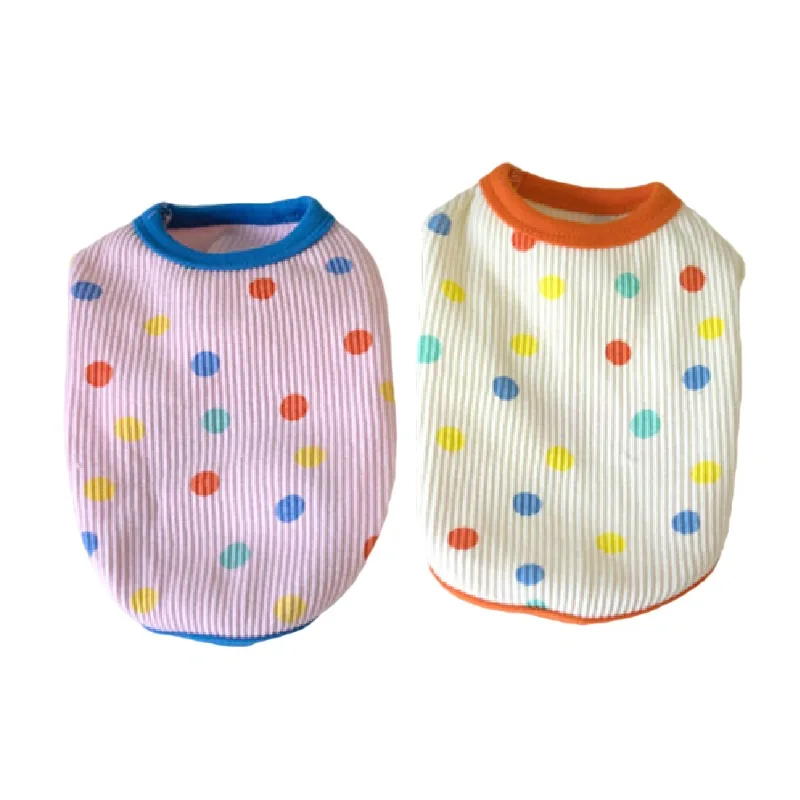 2023 симпатичная футболка в горошек для собак Тедди Йоркширский терьер зимние