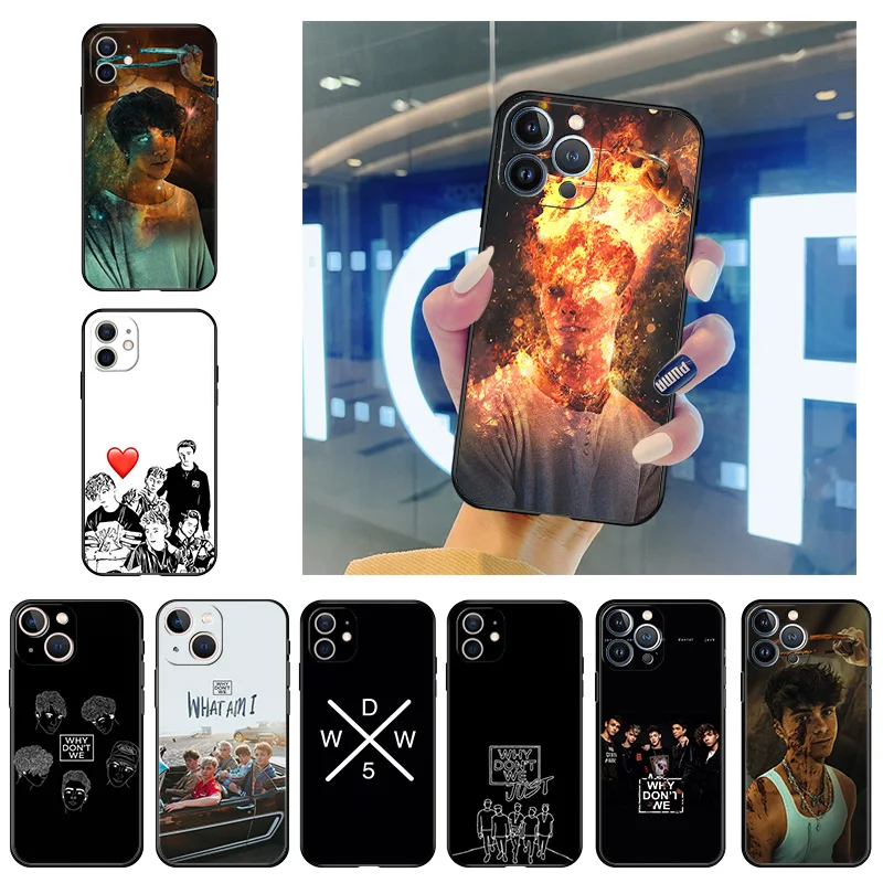 

Phone Case for iphone 14 7 8 Plus 11 12 13 Pro XS Max 14Plus Mini XR SE 2022 X Why Don't We Soft Black Ultra Thin Silicone Cover