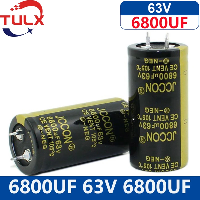 4-22Pcs 6800UF Capacitor 6800UF63V Super Capacitor 63V6800UF Electrolyte Capacitor 25x50mm Oxygen Capacitor 63V Start capacitor