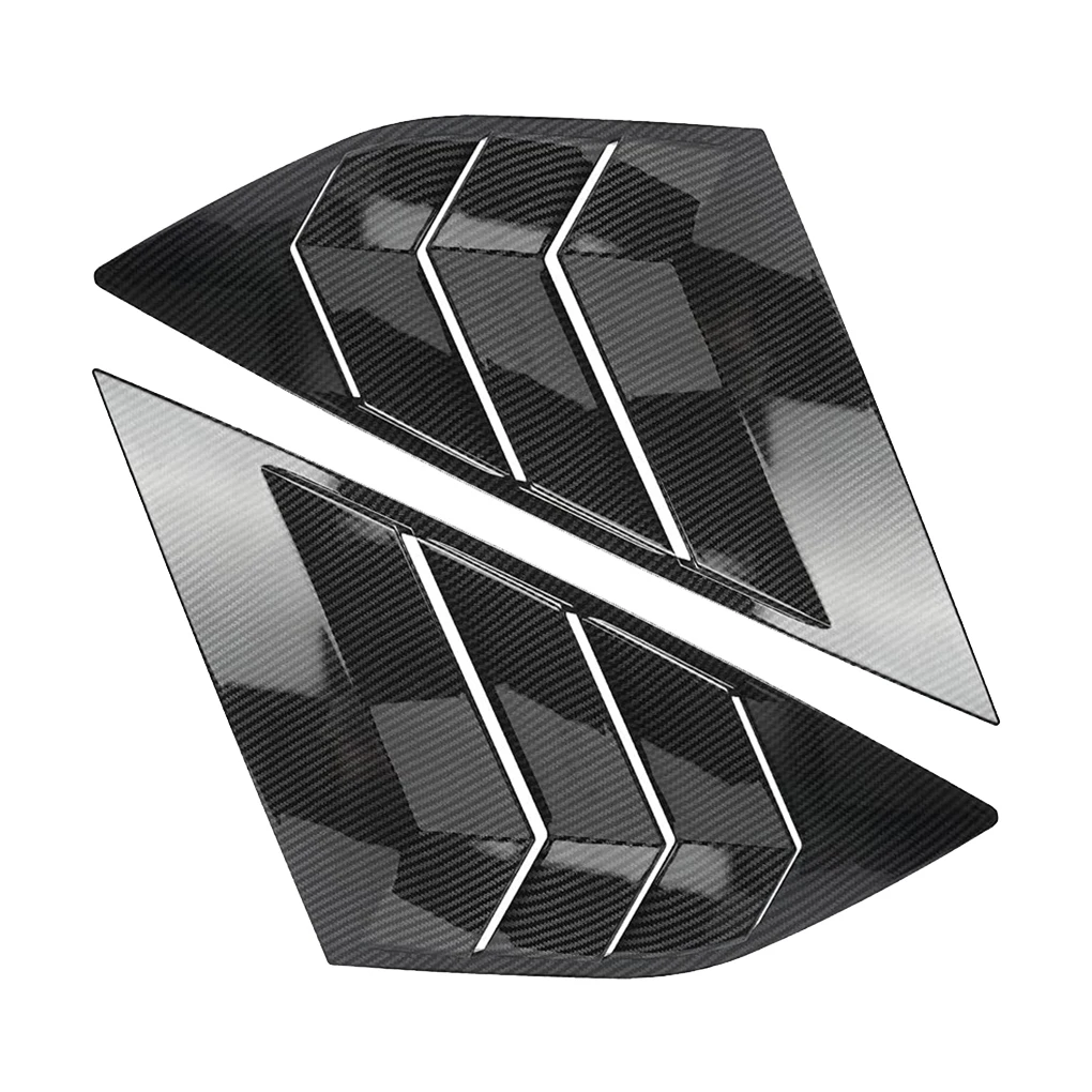 

2 Pieces Car Rear Mount Window Louvers Decoration Trims Guard Cover Spare Supplies Replacement for ST RS Hatchback