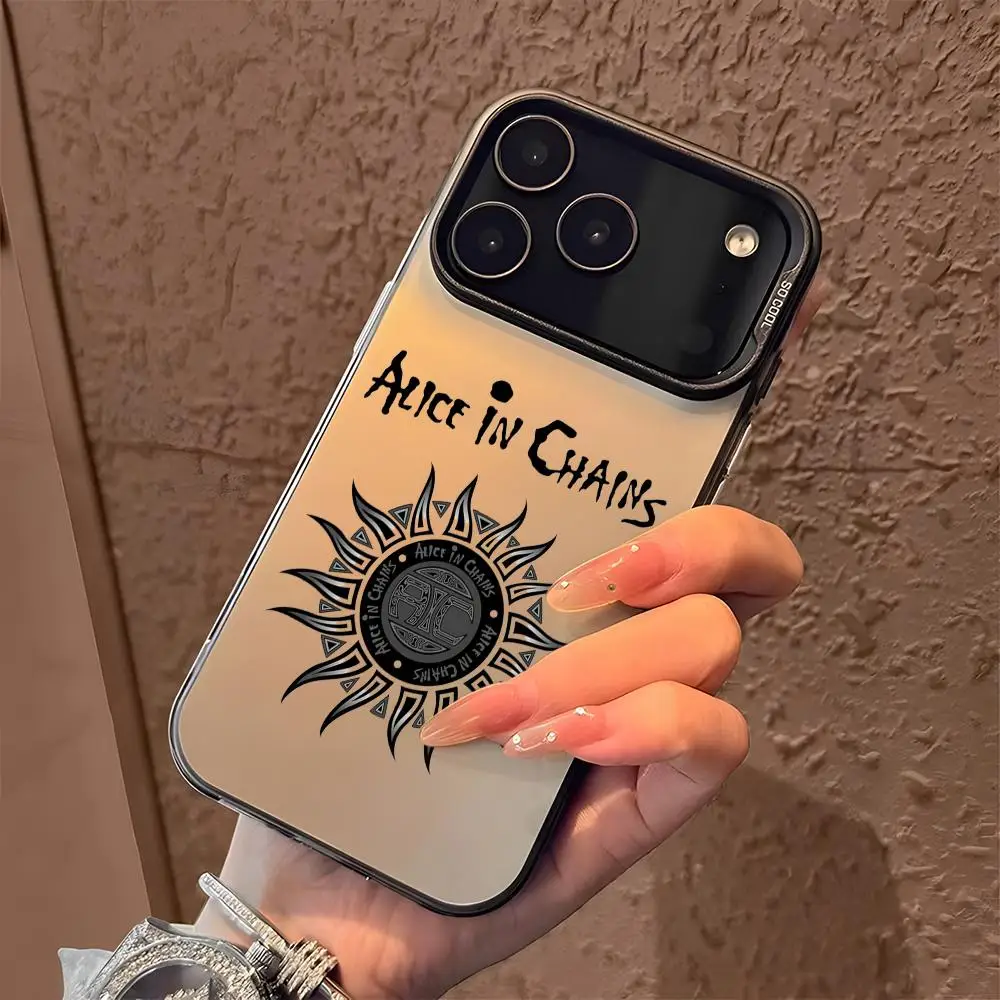 Фото Чехол для телефона Band A-Alice In Chains для iPhone 17, 16, 15, 14, 13, 12, 11 Pro Max, дизайнерский матовый лазерный чехол для телефона Aurora Funda №4