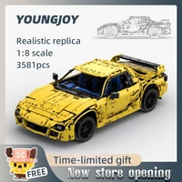 hot selling moc 40109 rx 7 fd classic sports car 3581pcs splicing building block technology assembly for childs gift