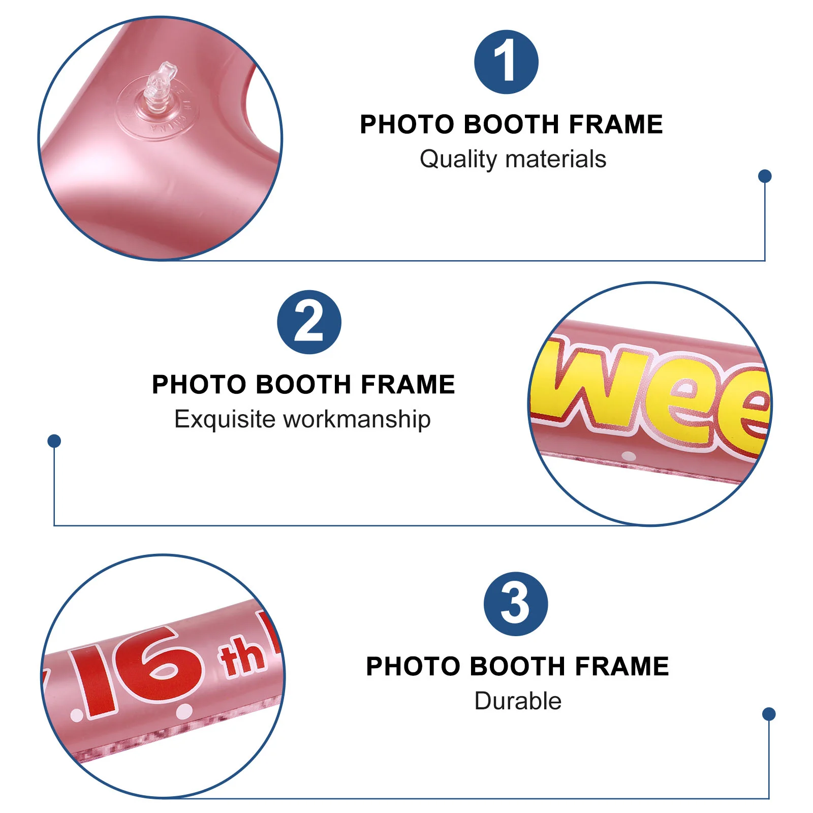 Реквизит для фотосессии на день рождения рамка стенда ПВХ украшения из розового