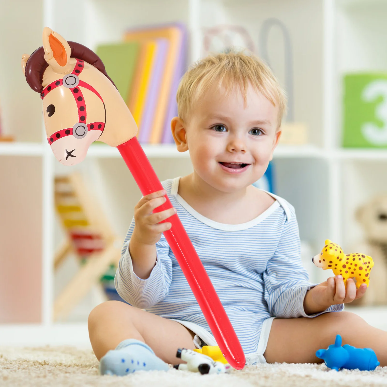 3 шт. игрушки для детей длинные палочки с животными украшения вечеринки