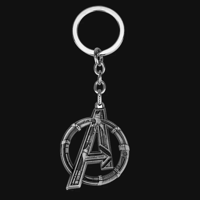 

Marvel SuperHeroe The Avengers 4 Metal Pendant Keychains Letter A Keyring Porte Clef Chaveiro Key Holder
