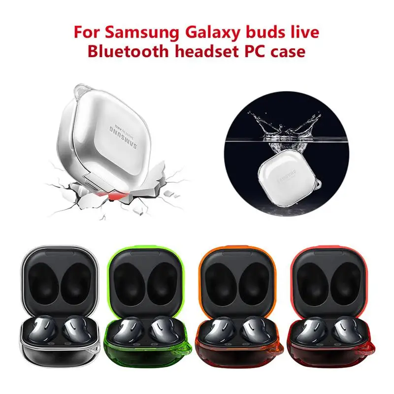 

PC Earphone Case For Samsung Galaxy Buds Live Transparent Cover Headset Protective Cover