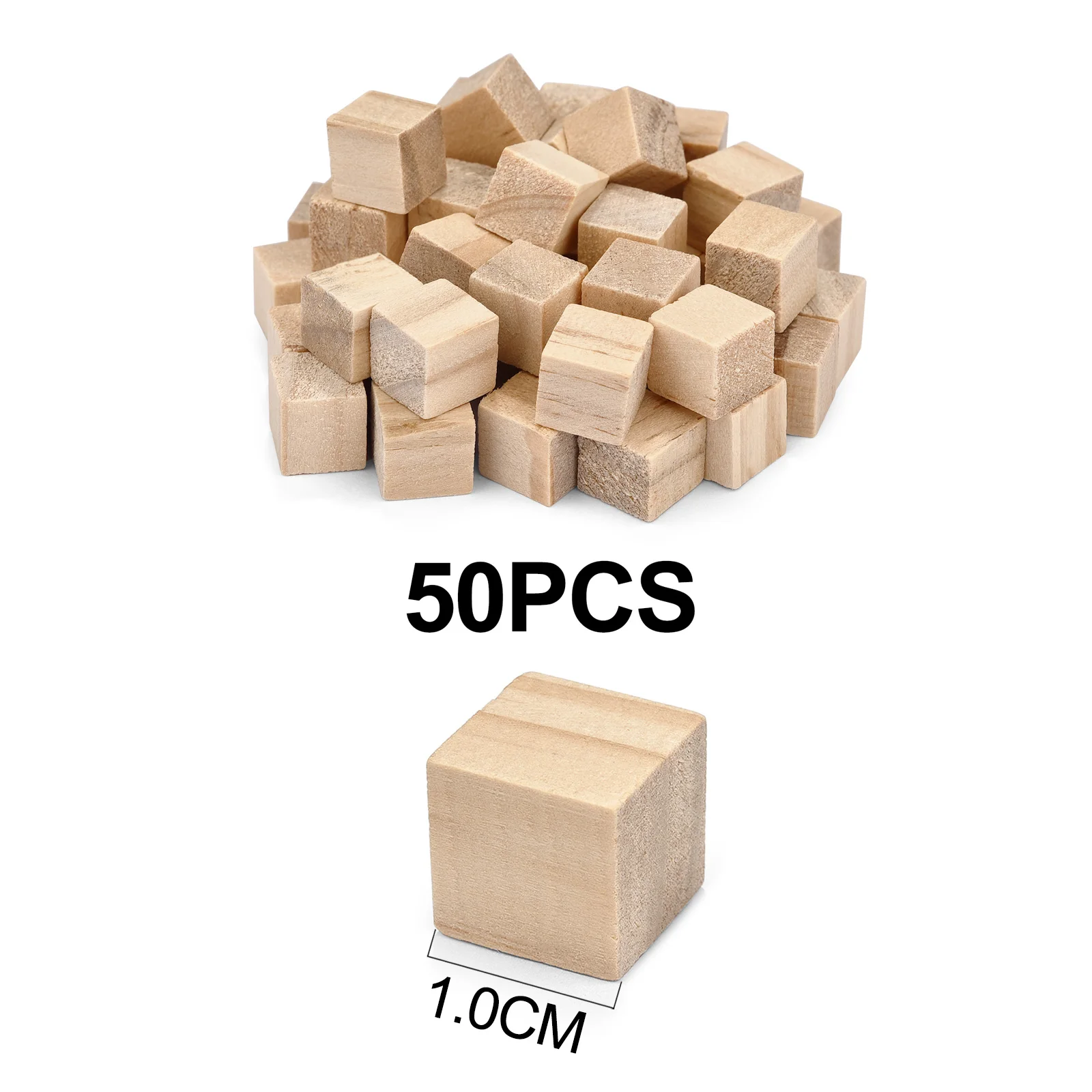 Необработанные деревянные кубические блоки для поделок своими руками.