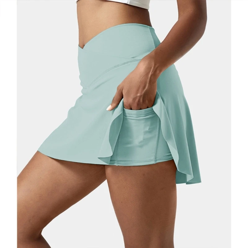 

Женское платье для плавания с запахом и высокой талией, купальный костюм танкини с боковым карманом и разрезом