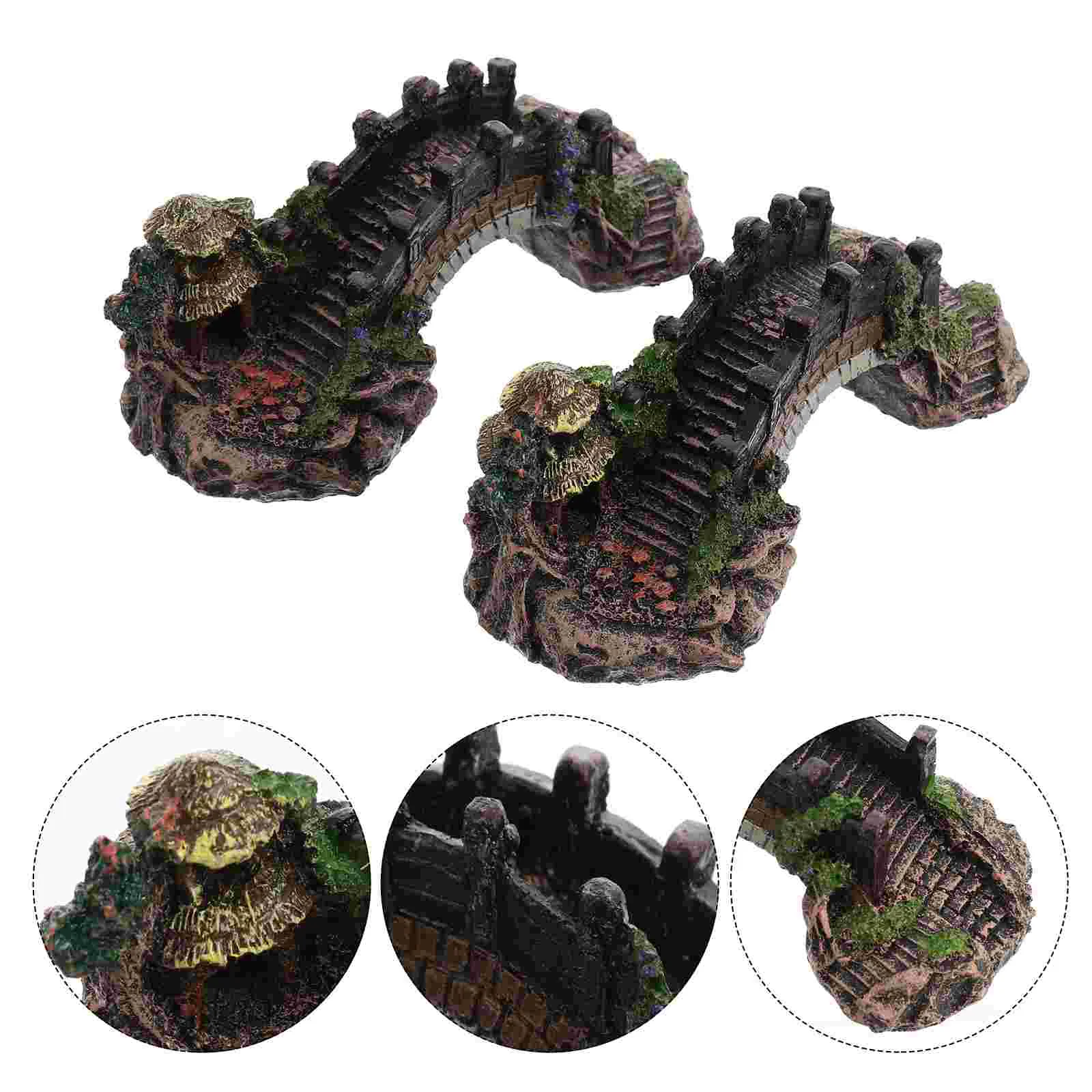 

2Pcs Aquarium Artificial Rockery Decoration Fish Tank Simulation Resin Rockery