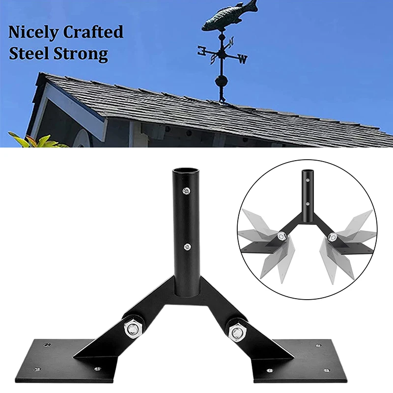 

Thickened Steel Wind Vane Bracket Weathervane Roof Mount Household Accessories Weather Station Mount for Gardens Lawns Parks