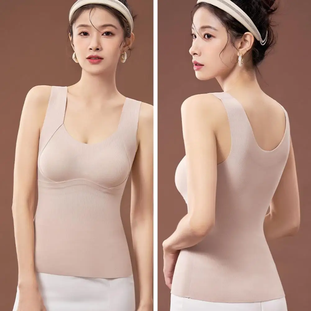 Облегающий терможилет женский бархатный с нагрудными подушечками для быстрой