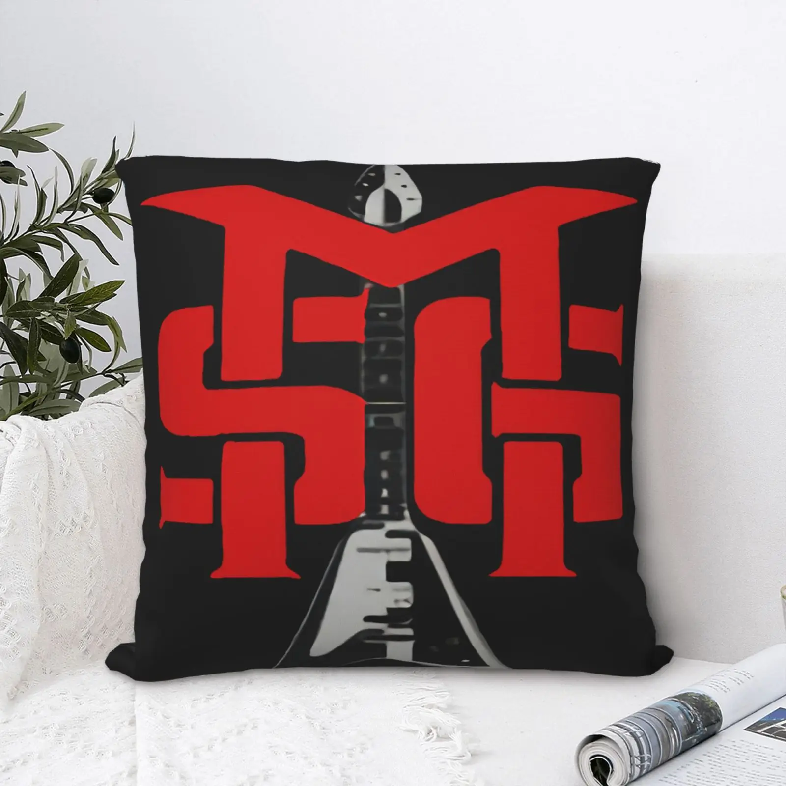 

Мужская наволочка для подушки с изображением гитары Майкла шенкера Msg, наволочки для дивана, аниме наволочка для подушки, декоративная черн...