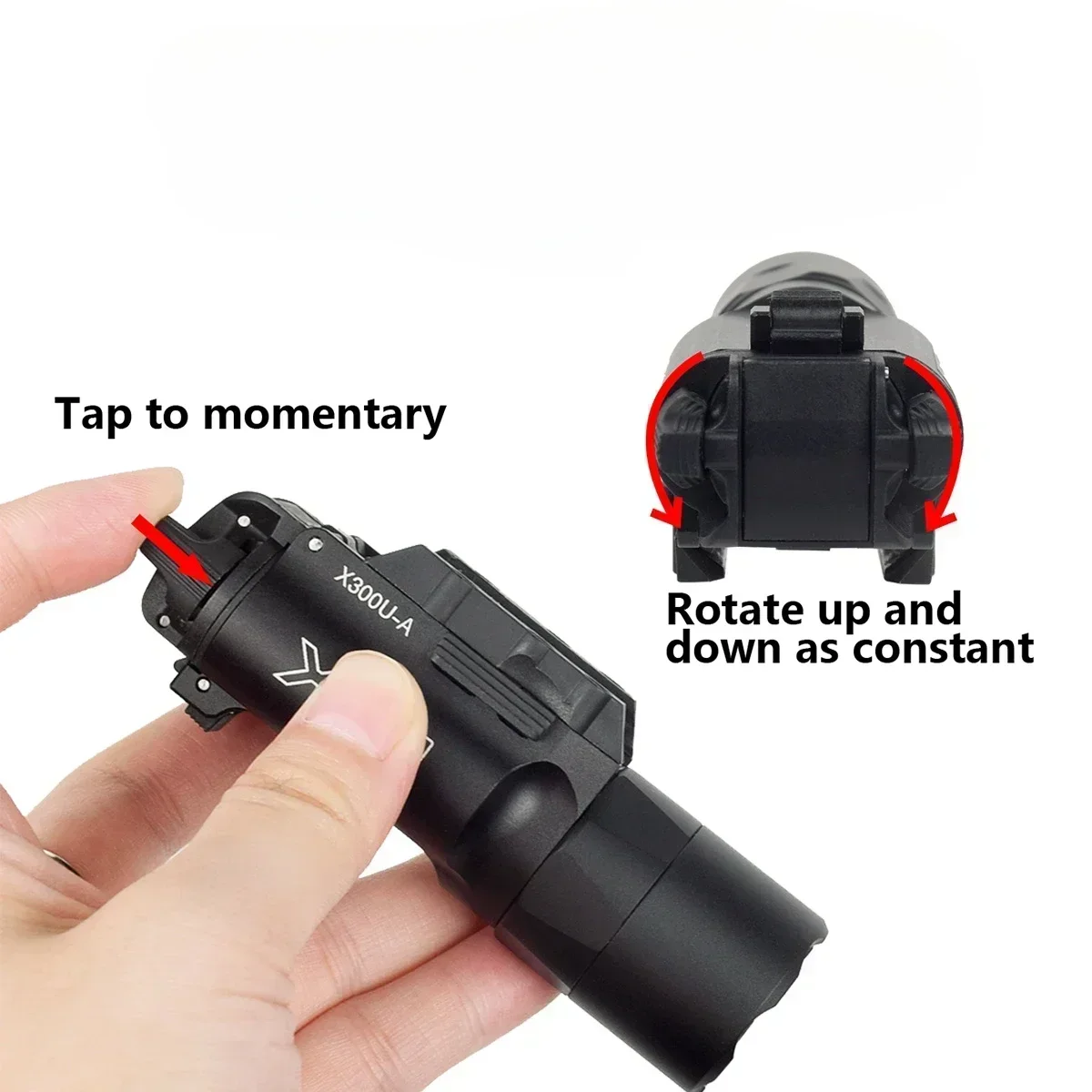 Склад в США Surefire LOGO X300U M300 M600 Фонарик для оружия X300 Ultra Pistol Gun Scout Glock 17 19 22 с